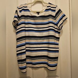 Ann Taylor Factory Striped T-shirt - XL